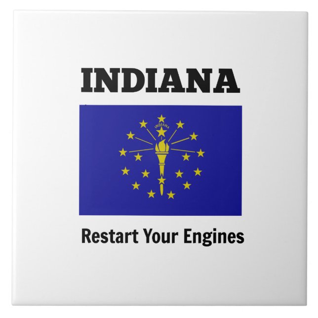 Flag of Indiana, Restart Your Engines Tile (Front)