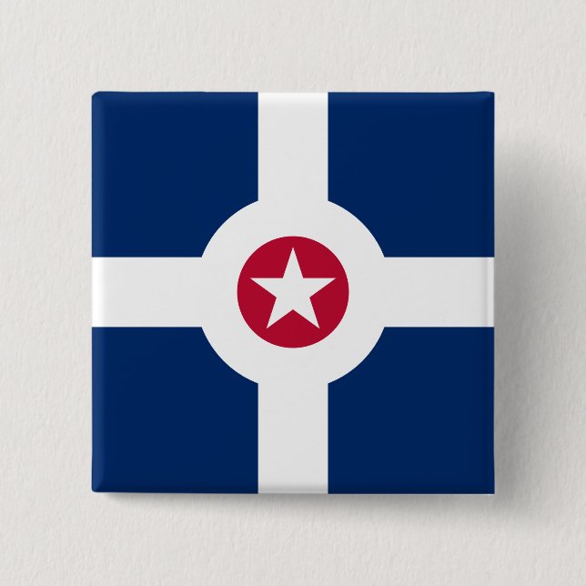 Flag of Indianapolis, Indiana Button (Front)