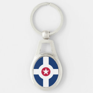 Flag of Indianapolis, Indiana Keychain