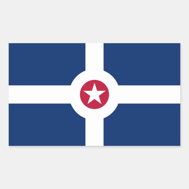 Flag of Indianapolis, Indiana Rectangular Sticker (Front)