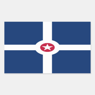 Flag of Indianapolis, Indiana Rectangular Sticker