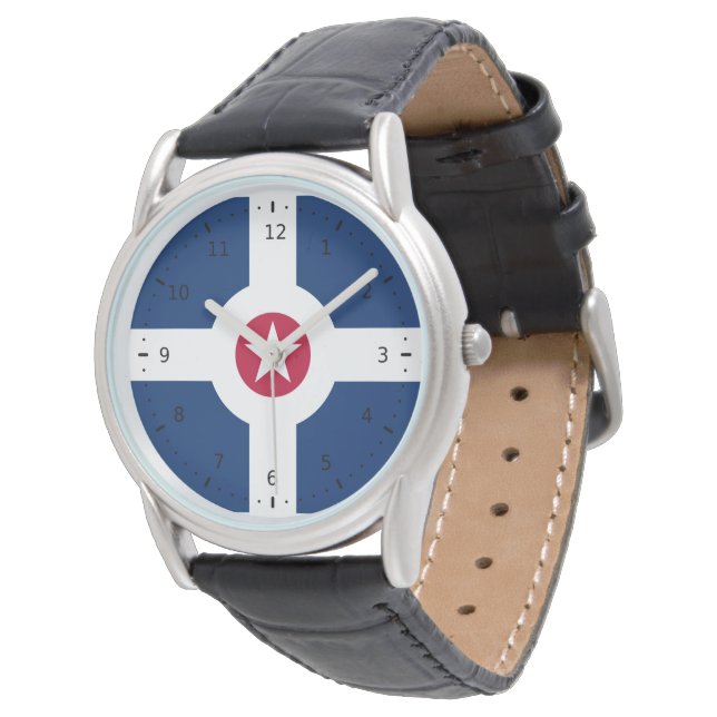 Flag of Indianapolis, Indiana Watch (Angled)