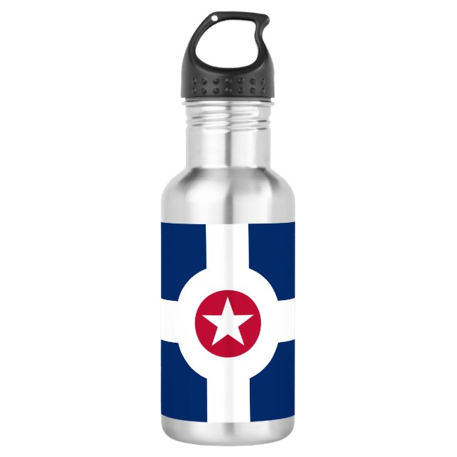 Flag of Indianapolis, Indiana Water Bottle (Front)