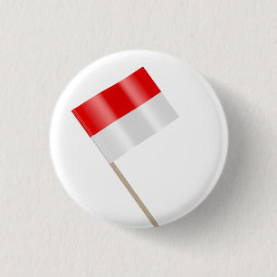 Flag of Indonesia 3 Cm Round Badge