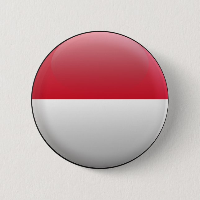 Flag of Indonesia 6 Cm Round Badge (Front)