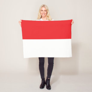 Flag of Indonesia Fleece Blanket