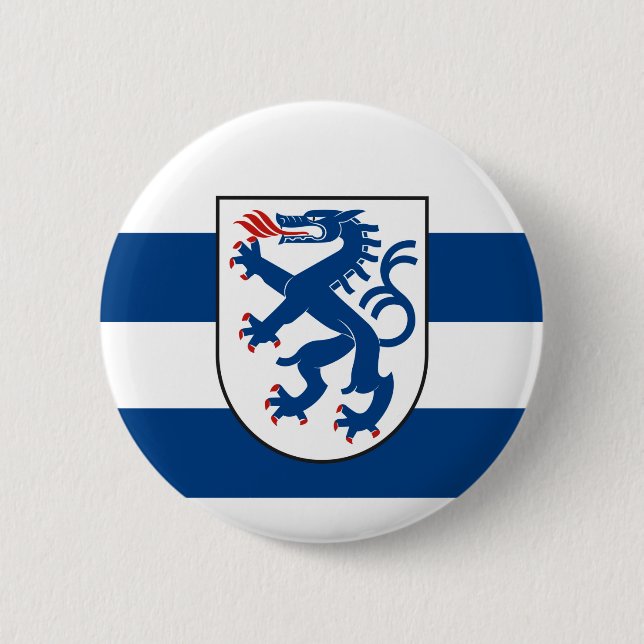 Flag of Ingolstadt, Bavaria - GERMANY 6 Cm Round Badge (Front)