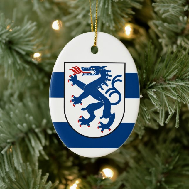 Flag of Ingolstadt, Bavaria - GERMANY Ceramic Tree Decoration (Tree)