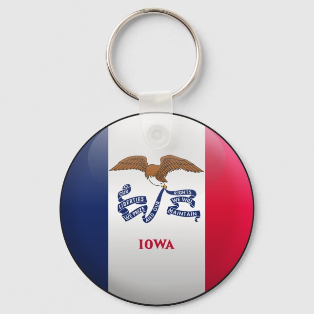Flag of Iowa Key Ring (Front)