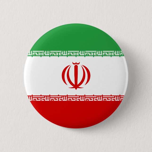 Flag of Iran 6 Cm Round Badge (Front)
