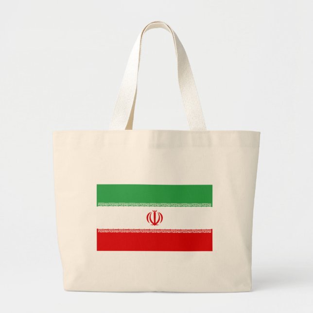 Flag of Iran Large Tote Bag (Front)