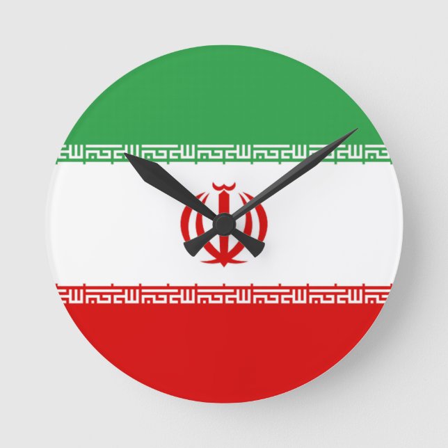Flag of Iran Round Clock (Front)