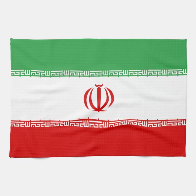 Flag of Iran Tea Towel (Horizontal)