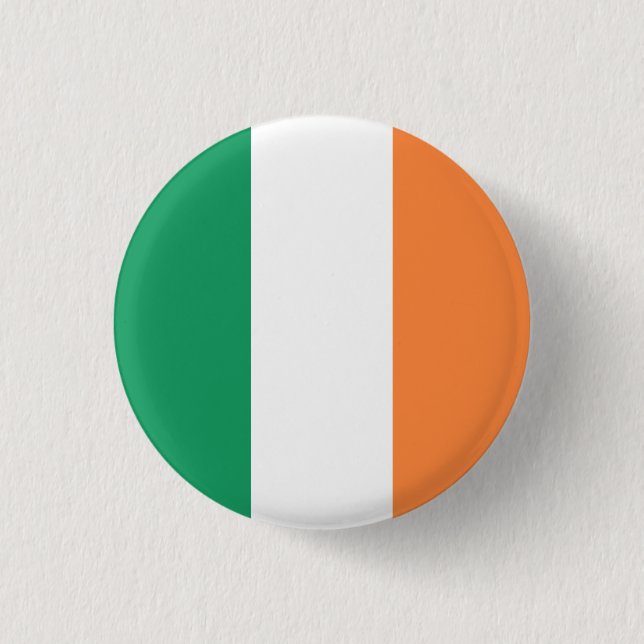 Flag of Ireland 3 Cm Round Badge (Front)