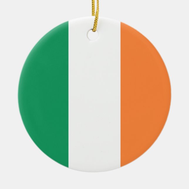 Flag of Ireland Ceramic Tree Decoration (Front)