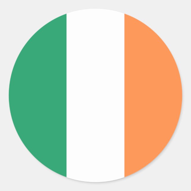 Flag of Ireland Classic Round Sticker (Front)