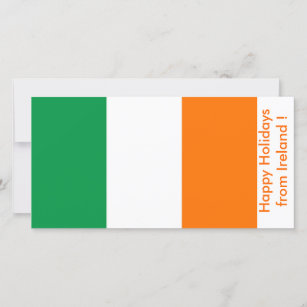 Flag of Ireland, Happy Holidays from Ireland Holiday Card