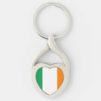 Flag of Ireland Heart Key Ring
