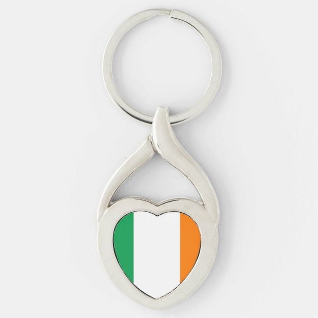 Flag of Ireland Heart Key Ring (Front)