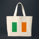 Flag of Ireland Jumbo Tote Bag<br><div class="desc">The country "Flag of Ireland" with a vertical tricolor of green,  white,  and orange. Click on "Customise" to add name or initials,  if desired.</div>