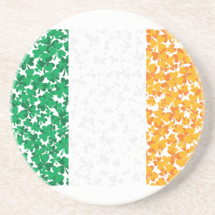 Flag of Ireland Shamrocks Coaster