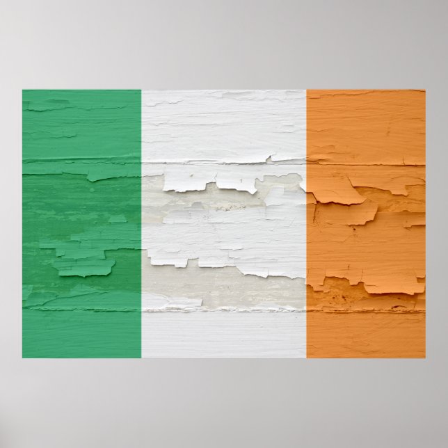 Flag of Ireland Weathered Poster (Front)