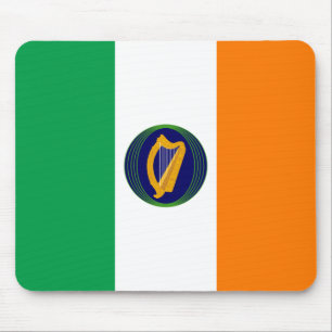 Flag of Ireland with Coat of Arms Mouse Pad