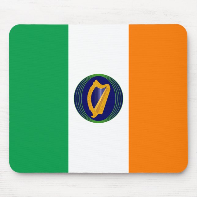 Flag of Ireland with Coat of Arms Mouse Pad (Front)