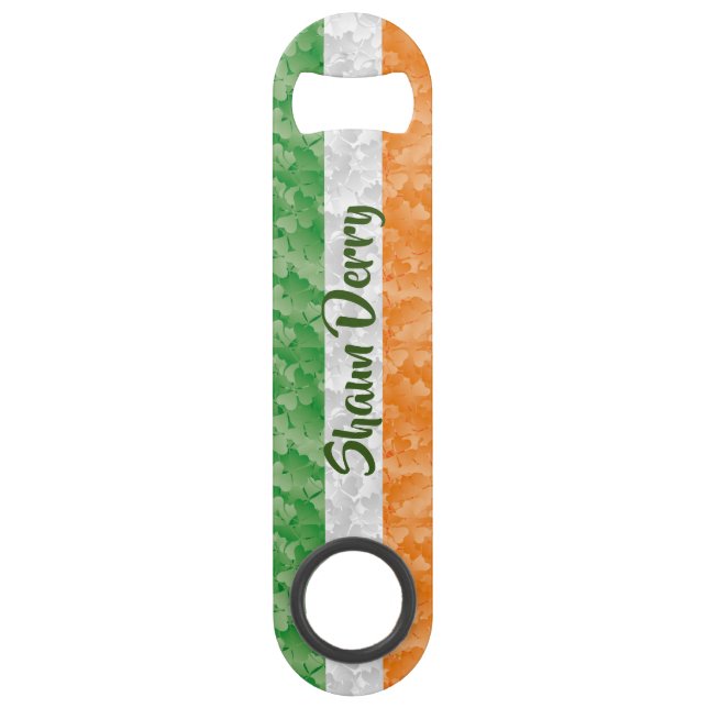 Flag of Ireland with shamrocks pattern (Front)