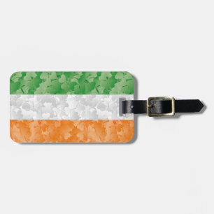  Flag of Ireland with shamrocks pattern Luggage Ta Tag