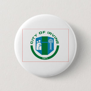 Flag of Irvine, California 6 Cm Round Badge