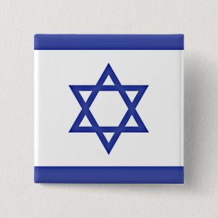 Flag of Israel 15 Cm Square Badge