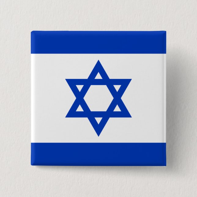 Flag of Israel 15 Cm Square Badge (Front)