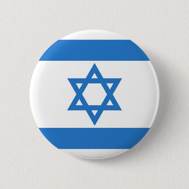 Flag of Israel 6 Cm Round Badge (Front)