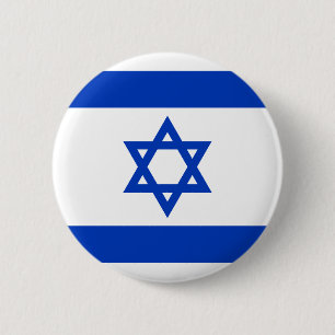 Flag of Israel 6 Cm Round Badge