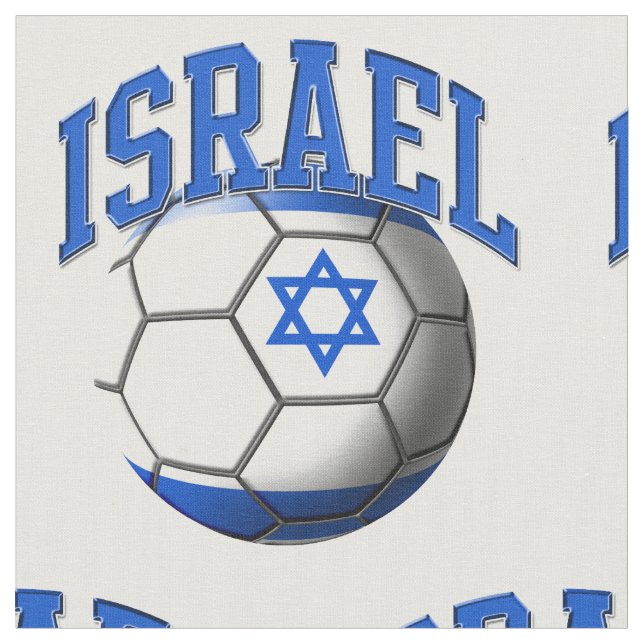 Flag of Israel Israeli Soccer Ball Fabric (Close Up)