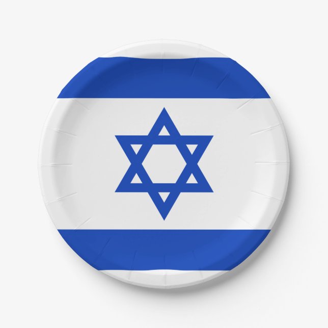 Flag of Israel Paper Plates (Front)