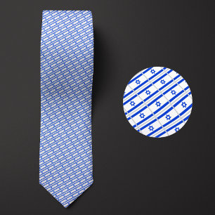 Flag of Israel Pattern Tie