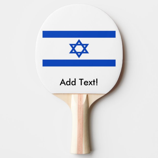 Flag of Israel Ping Pong Paddle (Front)