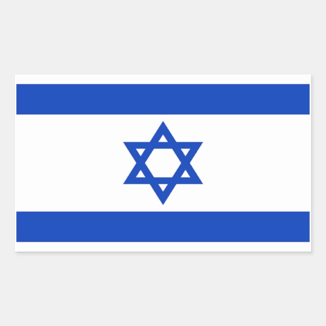 Flag of Israel Rectangular Sticker (Front)