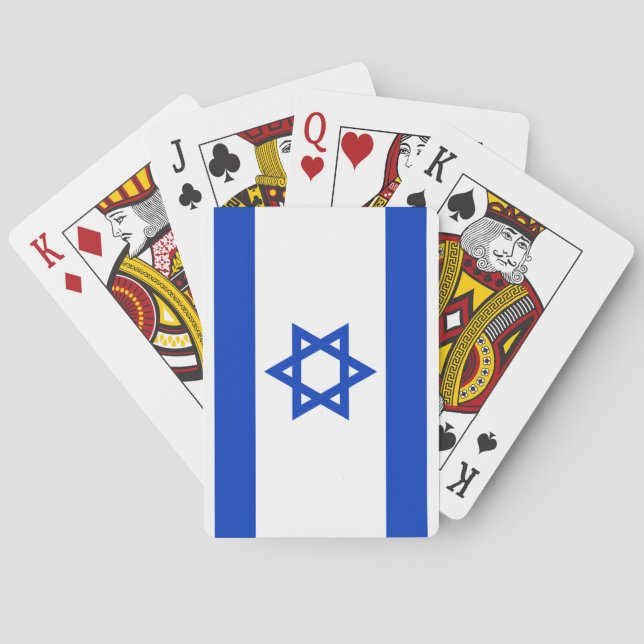 Flag of Israel Star of David  מגן דוד דגל ישראל Playing Cards (Back)