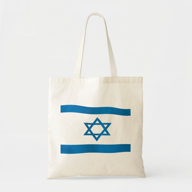 Flag of Israel Star of David Tote Bag (Front)
