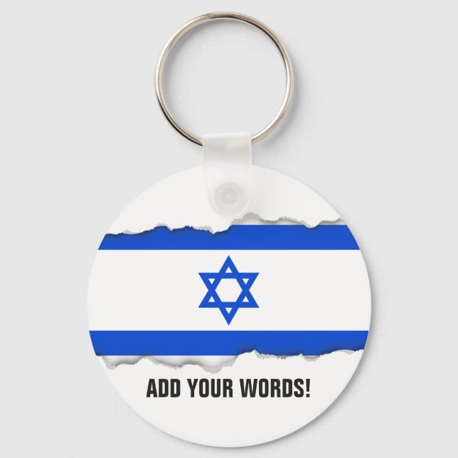 Flag of Israeli Key Ring (Front)