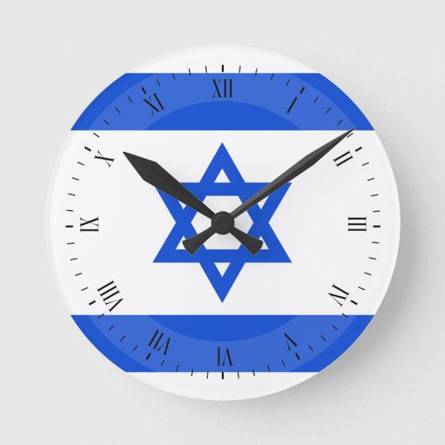 Flag of Israeli Round Clock (Front)