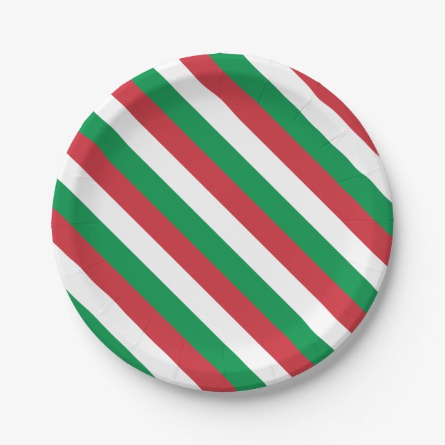Flag of Italia Paper Plate (Front)