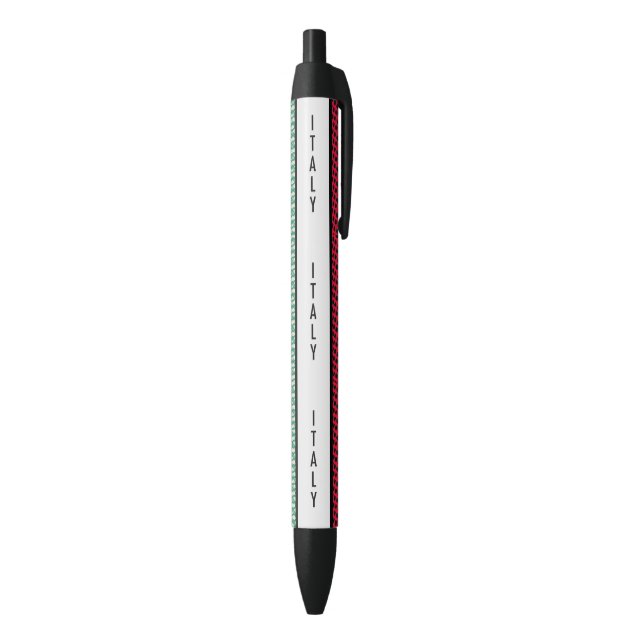  Flag of Italy Black Ink Pen (Bottom (Vertical))
