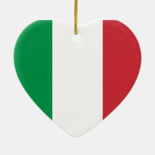Flag of Italy Ceramic Tree Decoration
