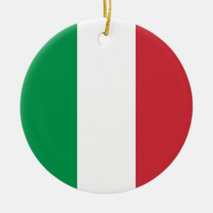 Flag of Italy Ceramic Tree Decoration