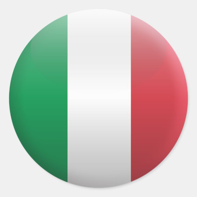 Flag of Italy Classic Round Sticker (Front)