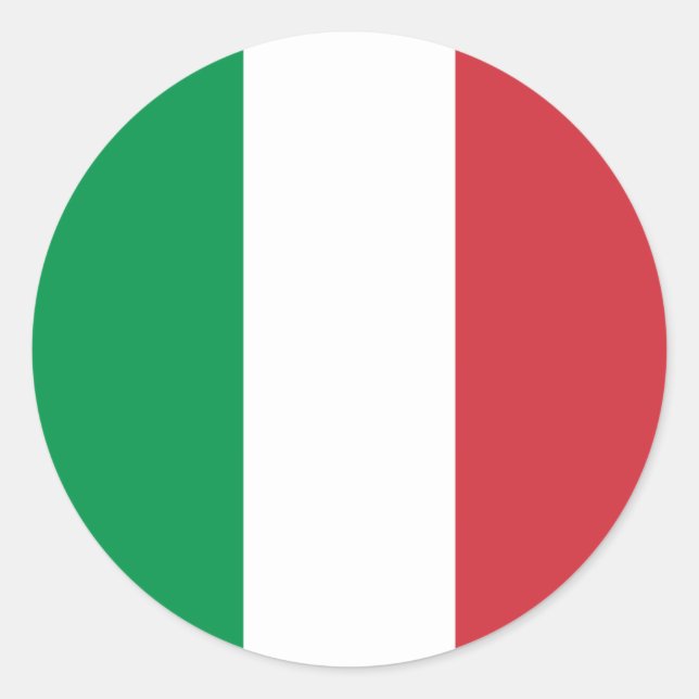 Flag of Italy Classic Round Sticker (Front)